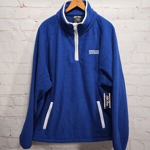 Old Row Blue & White Quarter Zip Fleece Mens Size XL NWT